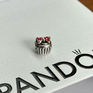Minnie Mouse Cupcake Pandora Charm